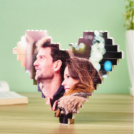 Puzzle con blocco fotografico personalizzato a forma di cuore
