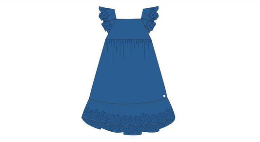 Immagine frontale del vestito, colore blu